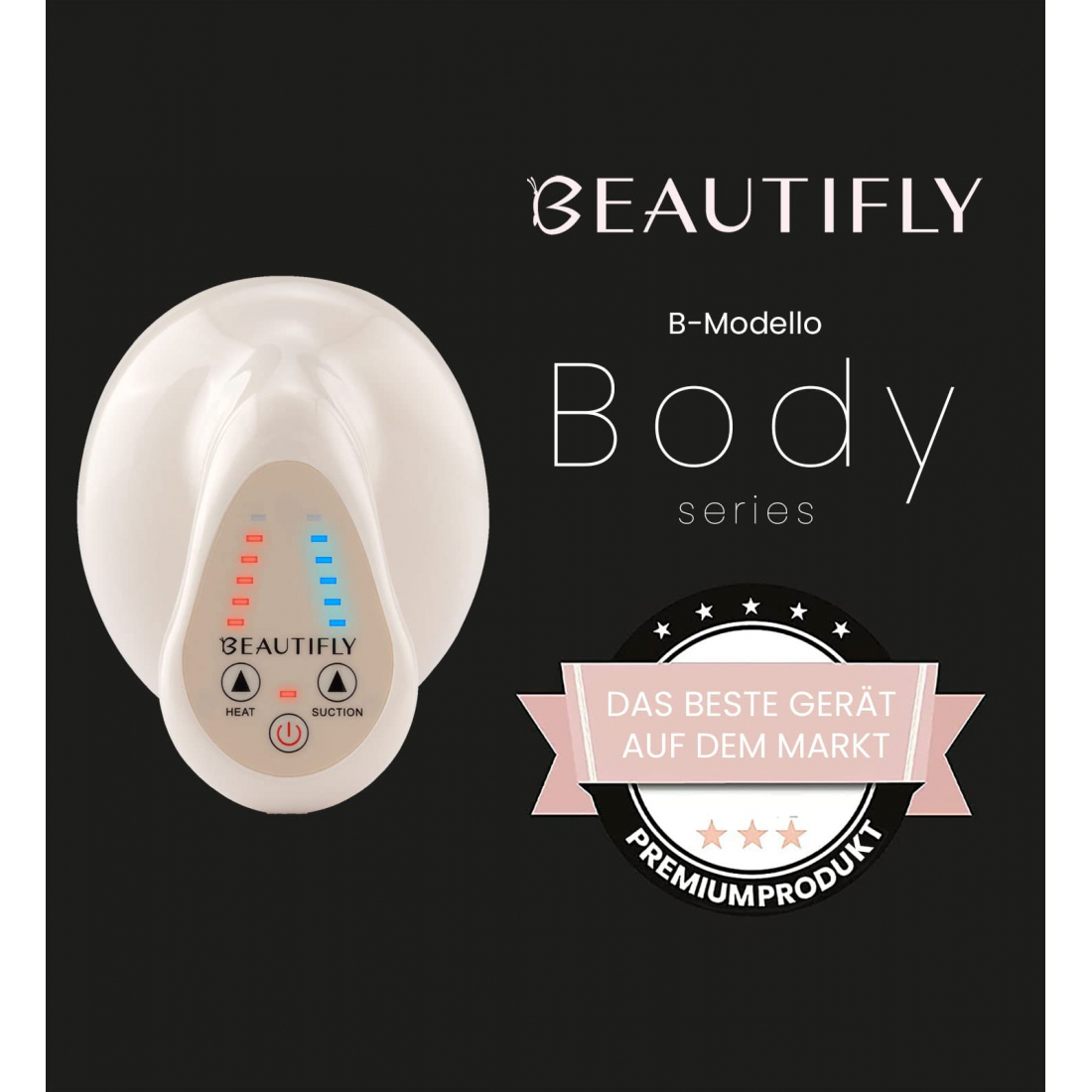 Modello Body 24W Anti-Cellulite Suction Body Massager with Magnetotherapy and Red Light