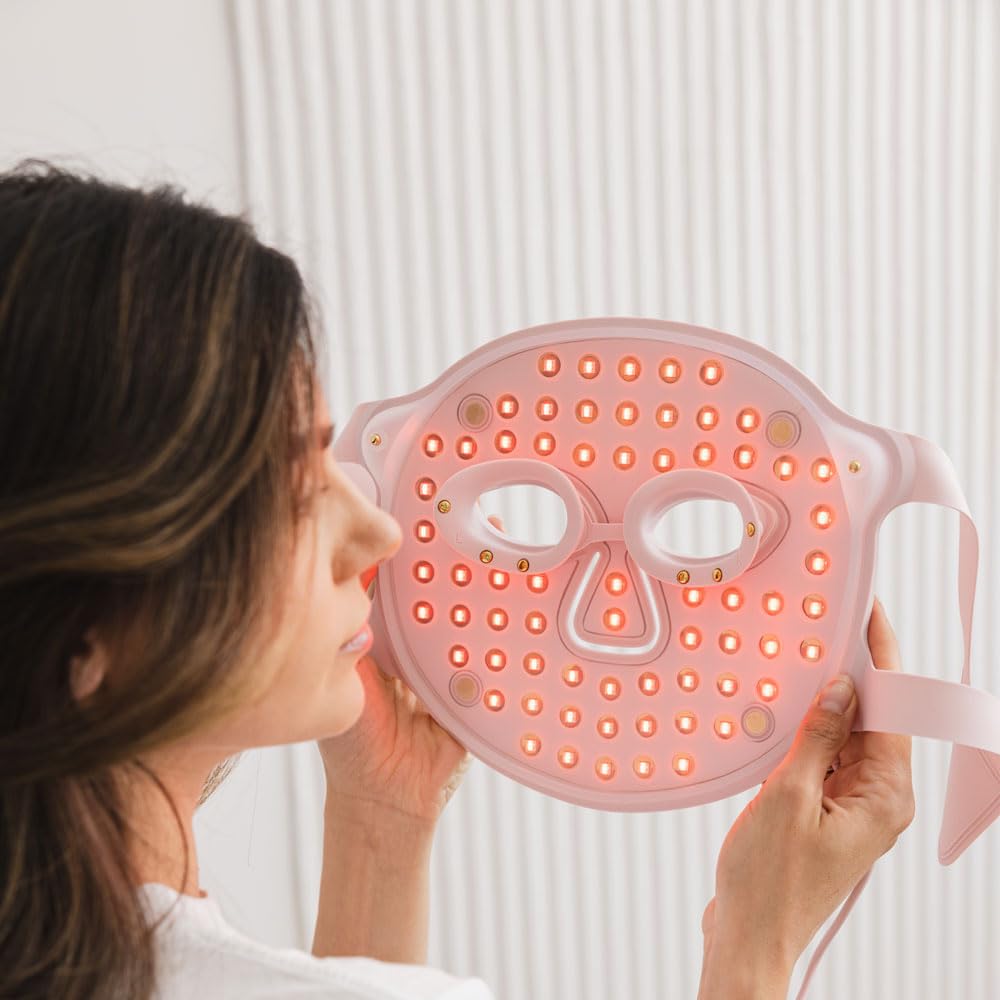 Masque Facial LED Raffermissant Anti-Rides avec Photothérapie et Magnétothérapie Aura Glam Pro