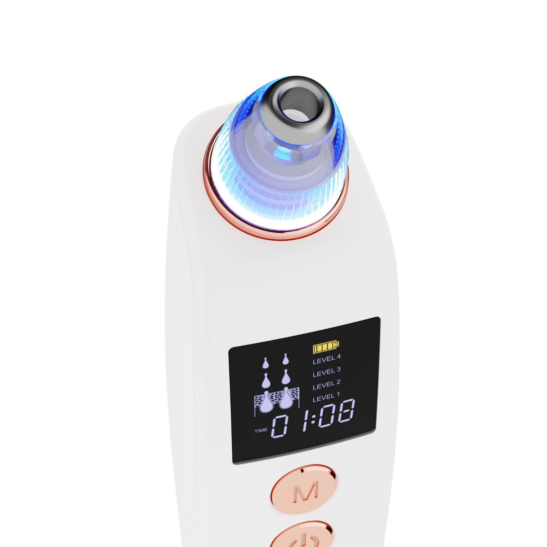 Masseur Facial Exfoliant avec Microdermabrasion au Diamant et Lumière Bleue Derma Pro