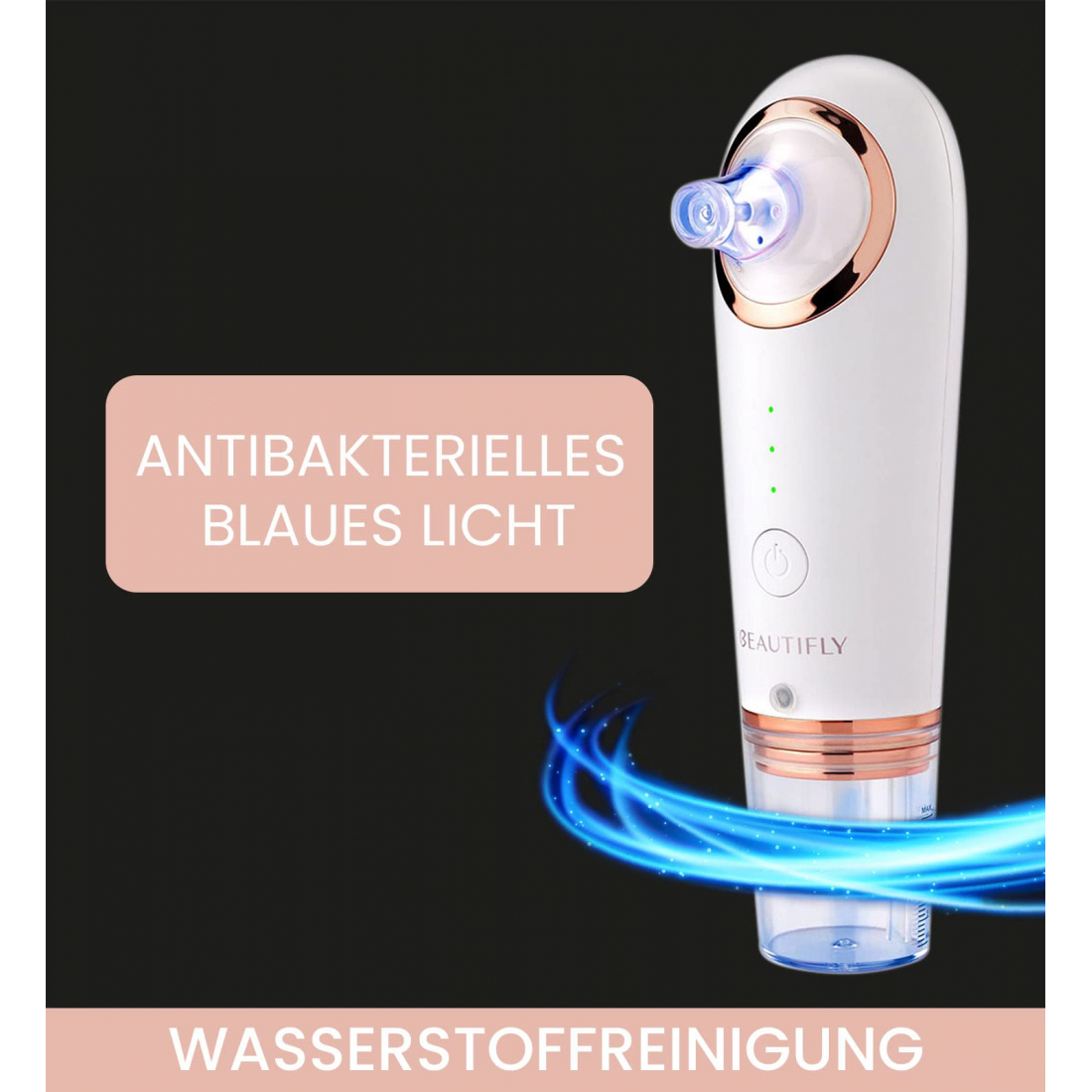 Masseur Facial de Nettoyage et Hydratation avec Microdermabrasion et Lumière Bleue Hydrapeel Pro