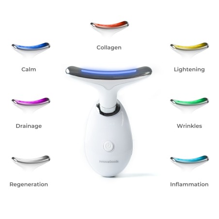 Appareil de Massage Facial Électrique Raffermissant pour Visage et Cou avec LED, EMS et Chaleur Selora InnovaGoods