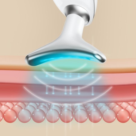 Appareil de Massage Facial Électrique Raffermissant pour Visage et Cou avec LED, EMS et Chaleur Selora InnovaGoods