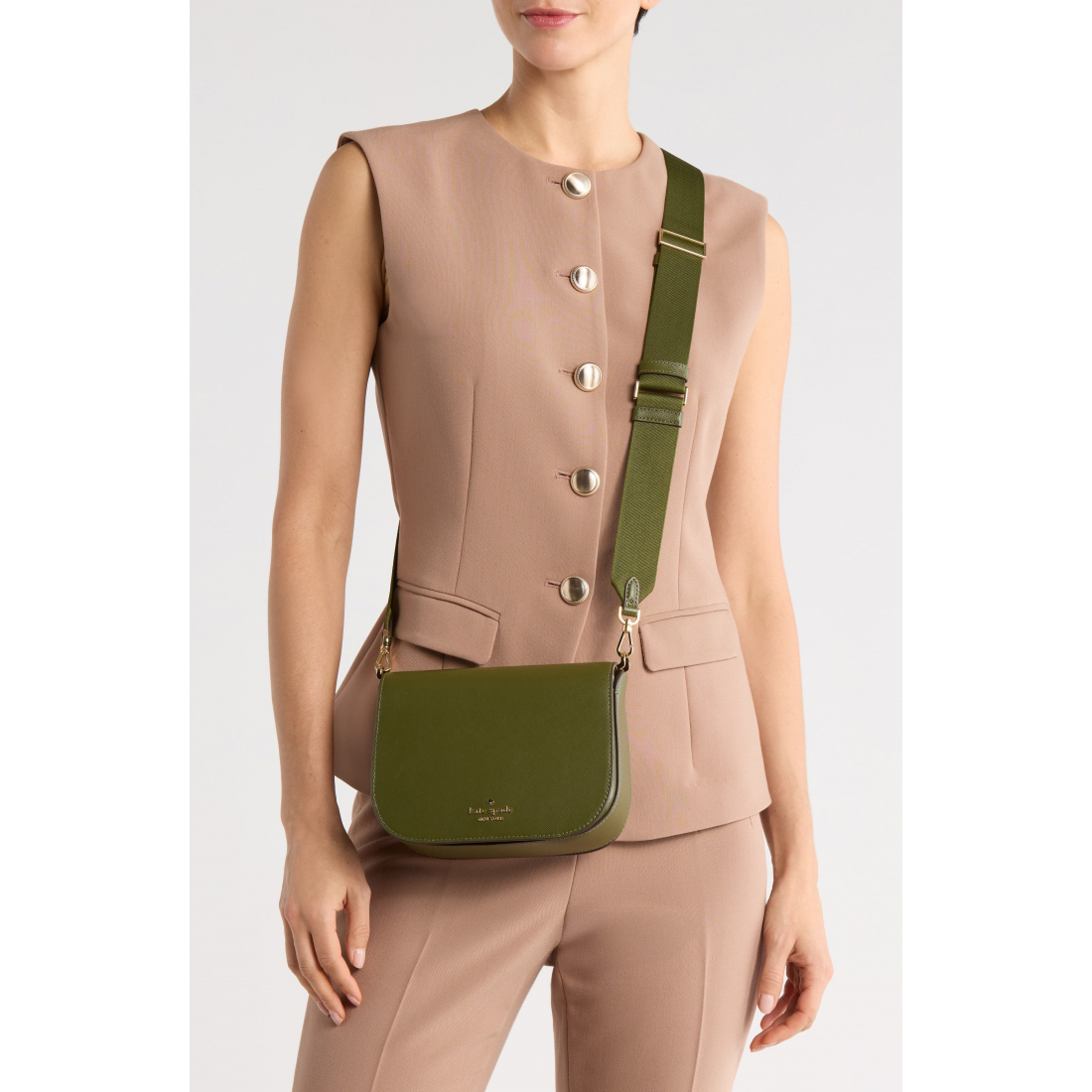 Women's 'Madison Saffiano' Saddle Bag