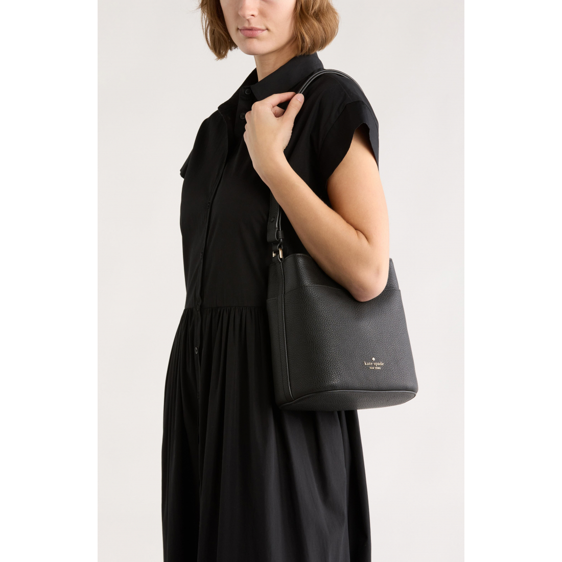 Women's 'Leila Pebbled Small' Bucket Bag