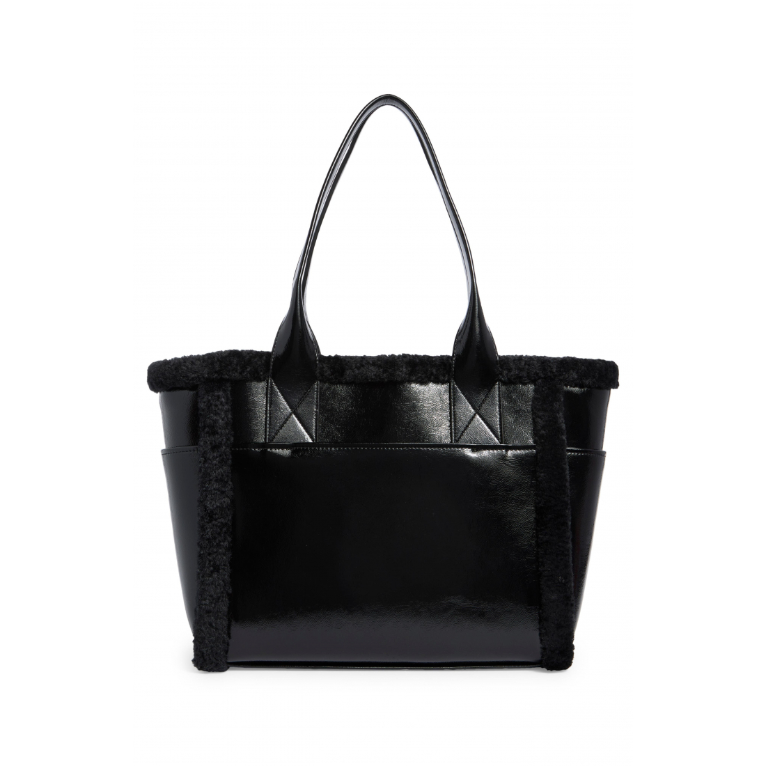 Women's 'Jett Faux Shearling Trim' Tote Bag