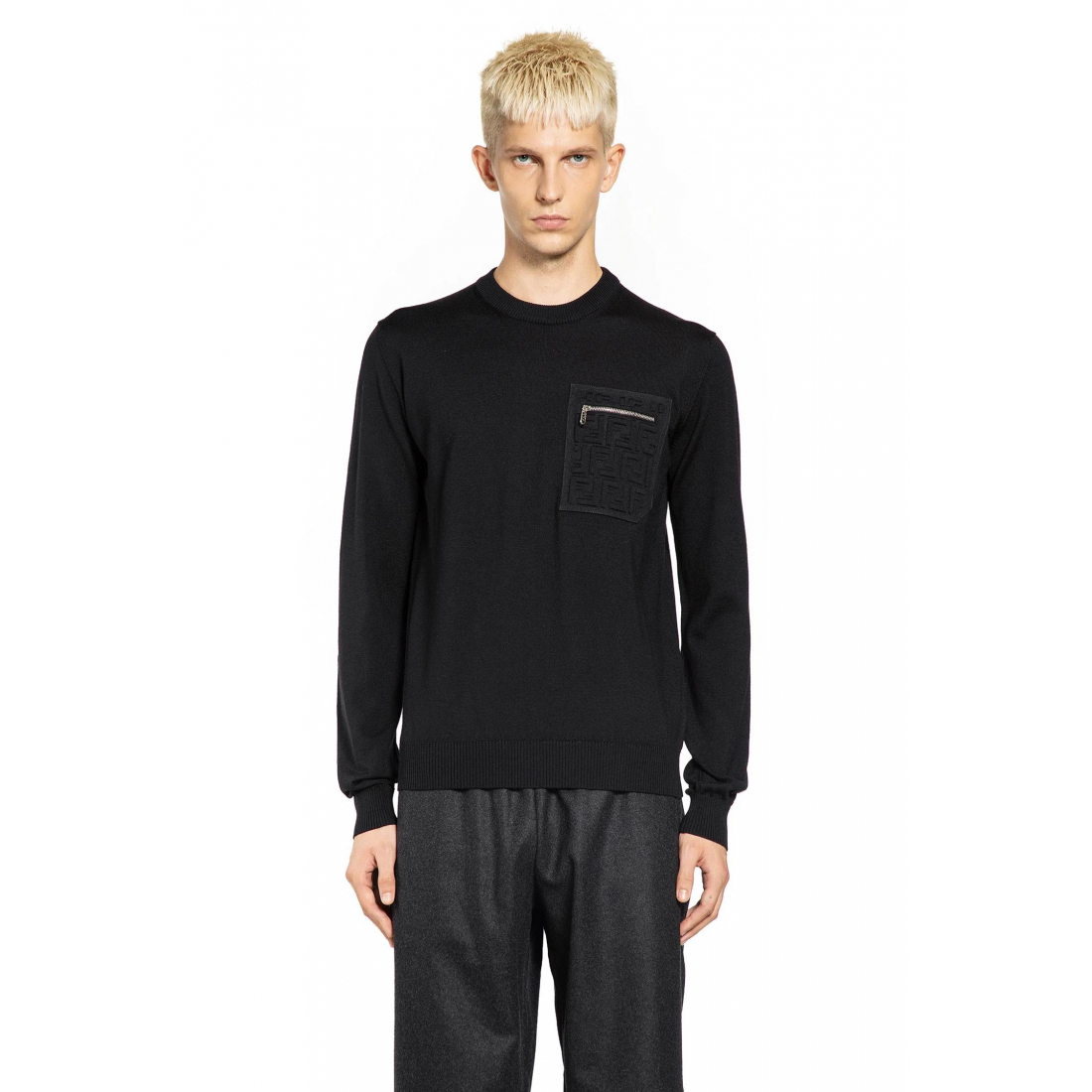 Pull 'Logo-Patch Pocket' pour Hommes