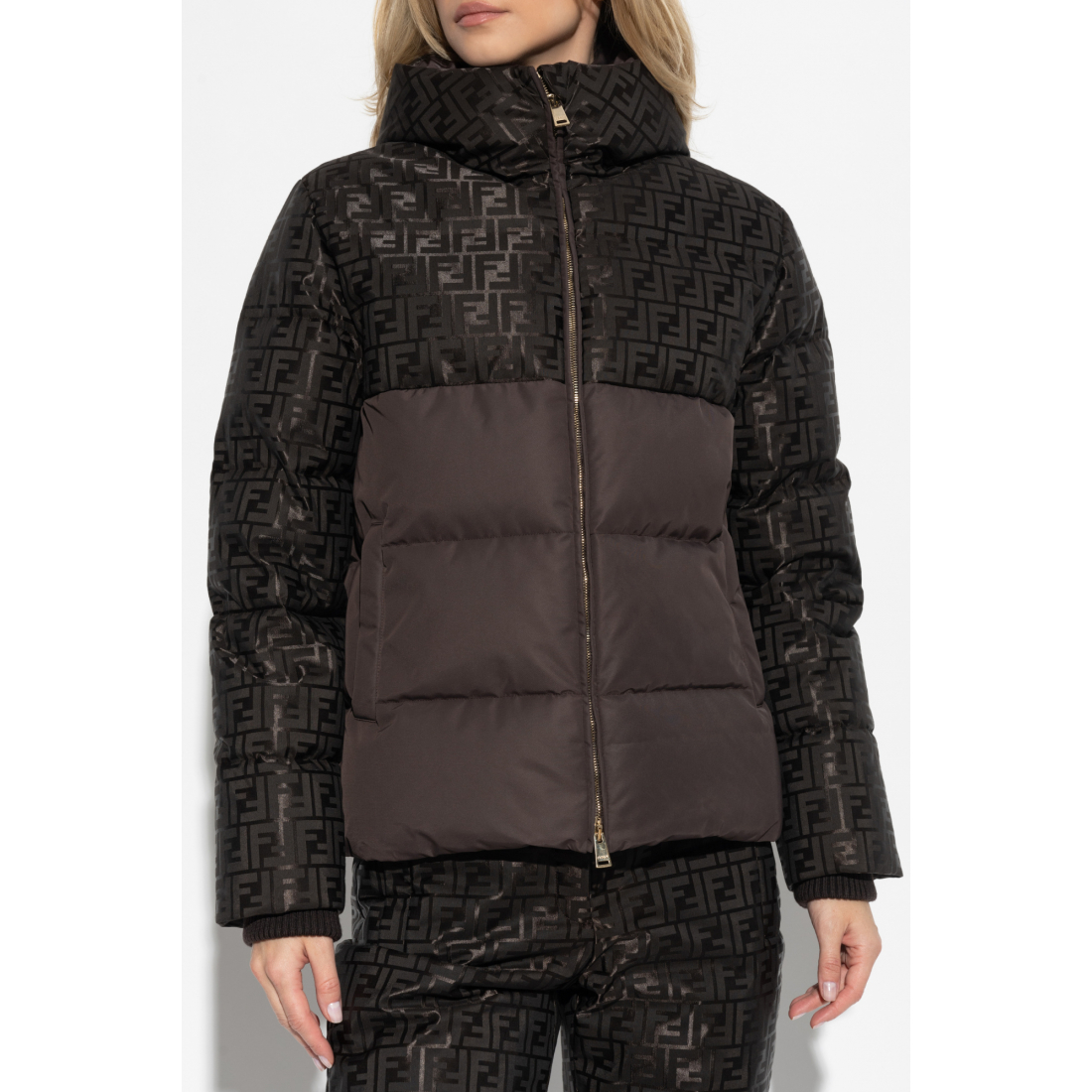 Veste matelassée 'Monogram Hooded' pour Femmes