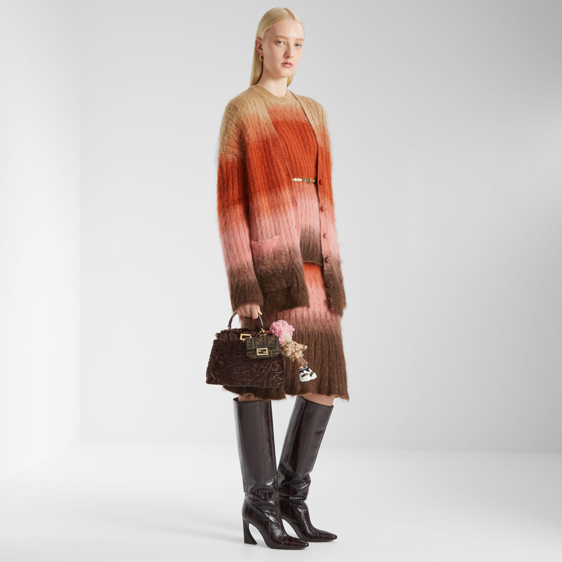 Jupe Midi 'Knitted Embroidered' pour Femmes