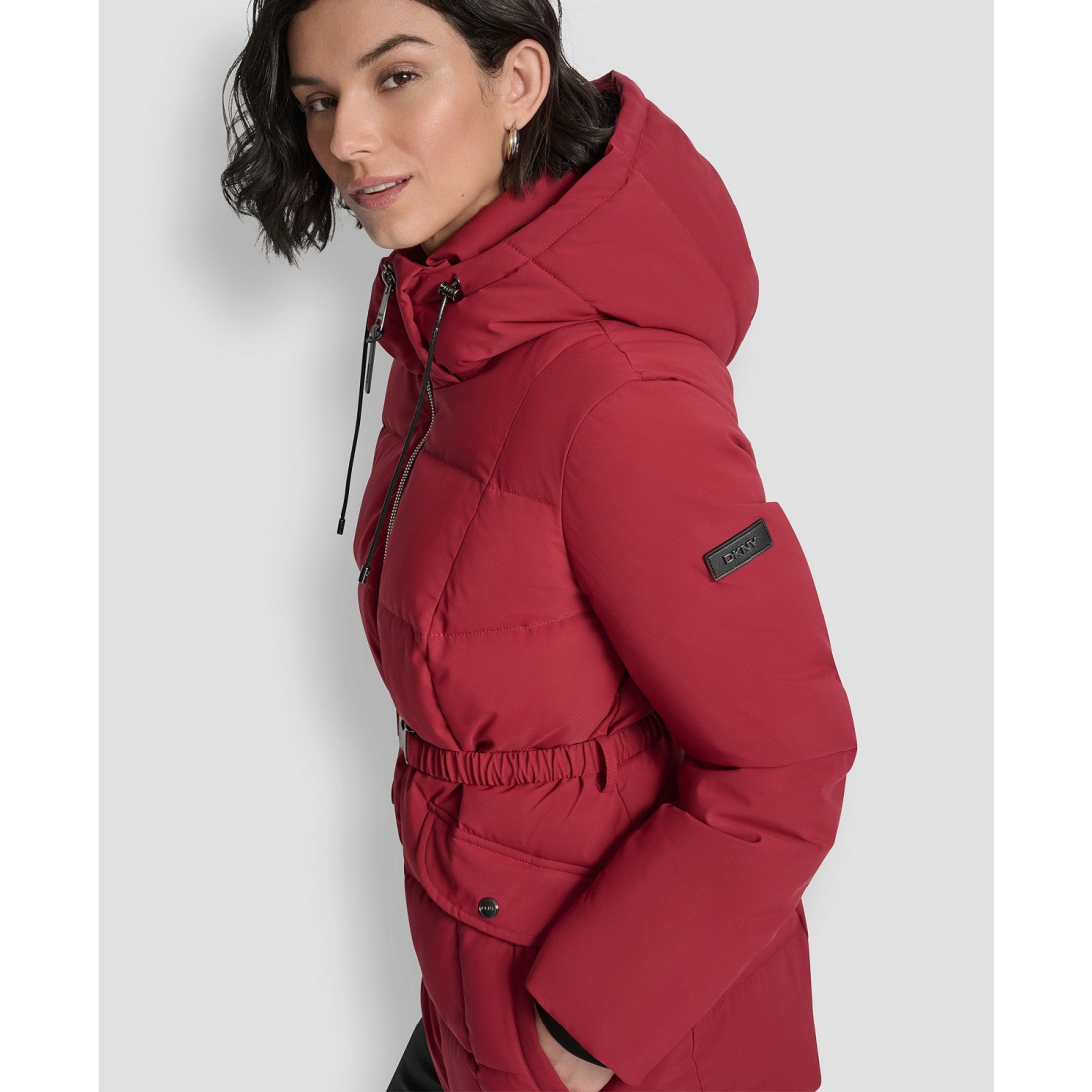'Belted Hooded' Puffermantel für Damen