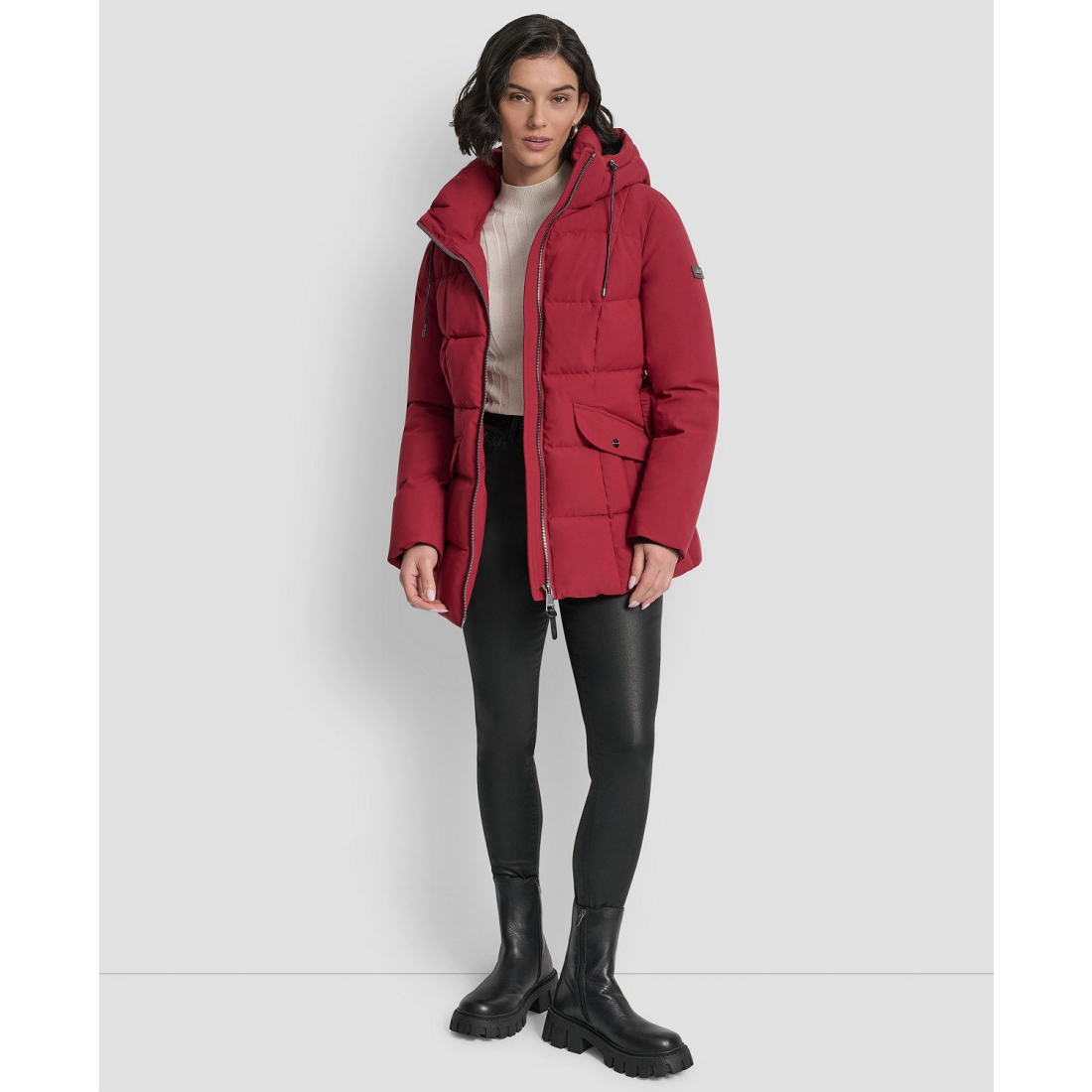 'Belted Hooded' Puffermantel für Damen