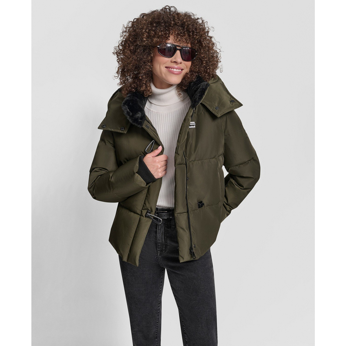 Manteau matelassé 'Shirt Toggle Hooded' pour Femmes