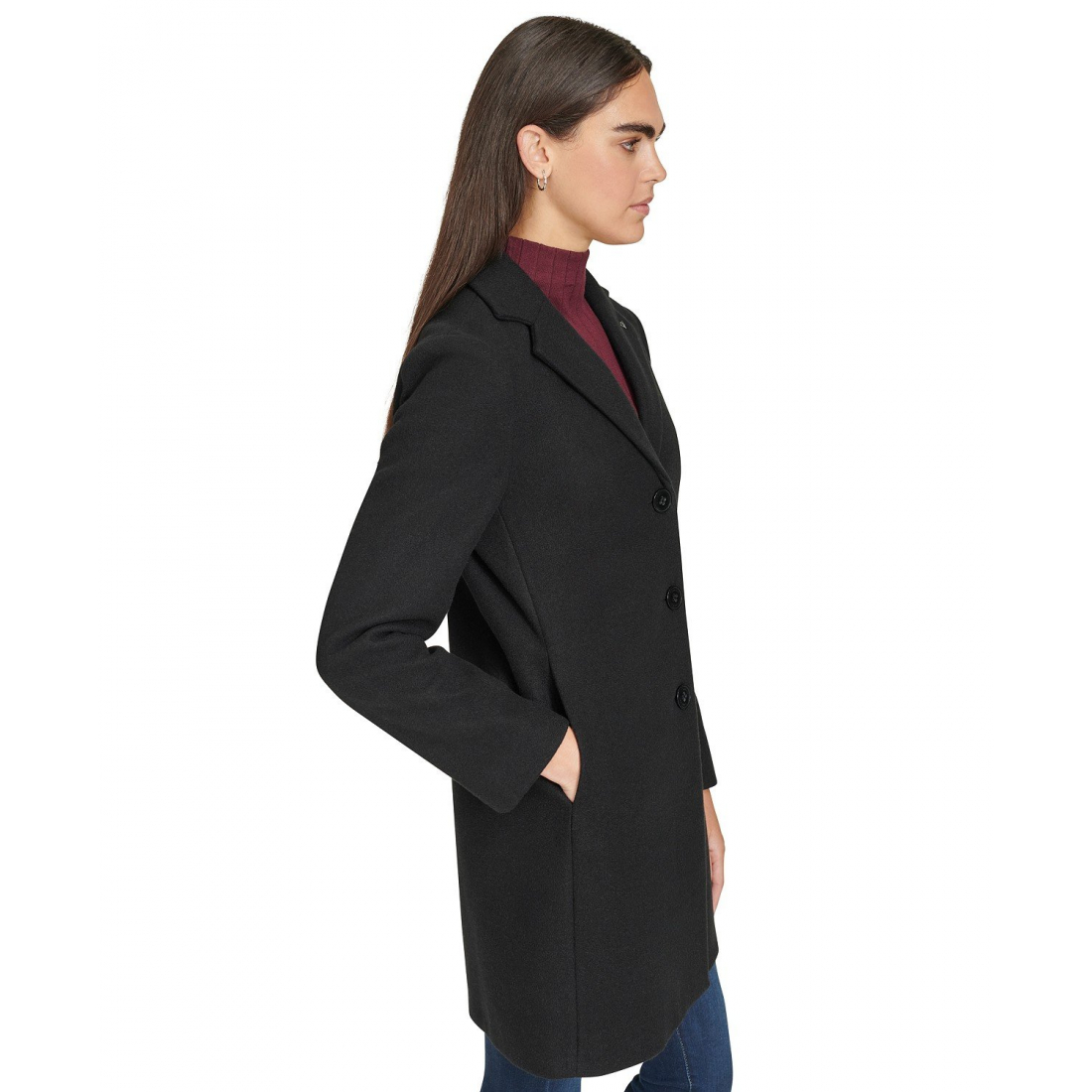 Manteau 'Single-Breasted Notched-Collar' pour Femmes