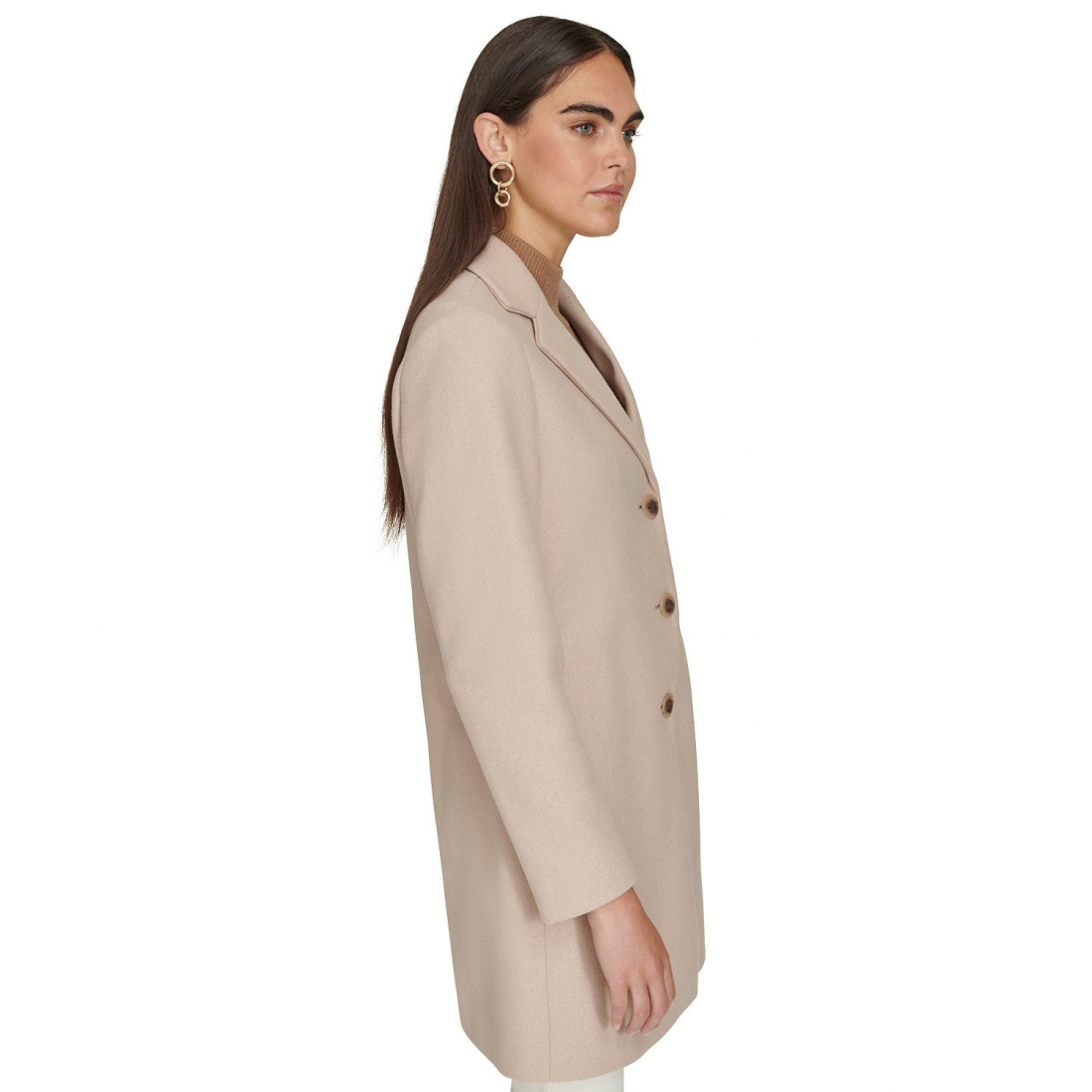 Manteau 'Single-Breasted Notched-Collar' pour Femmes