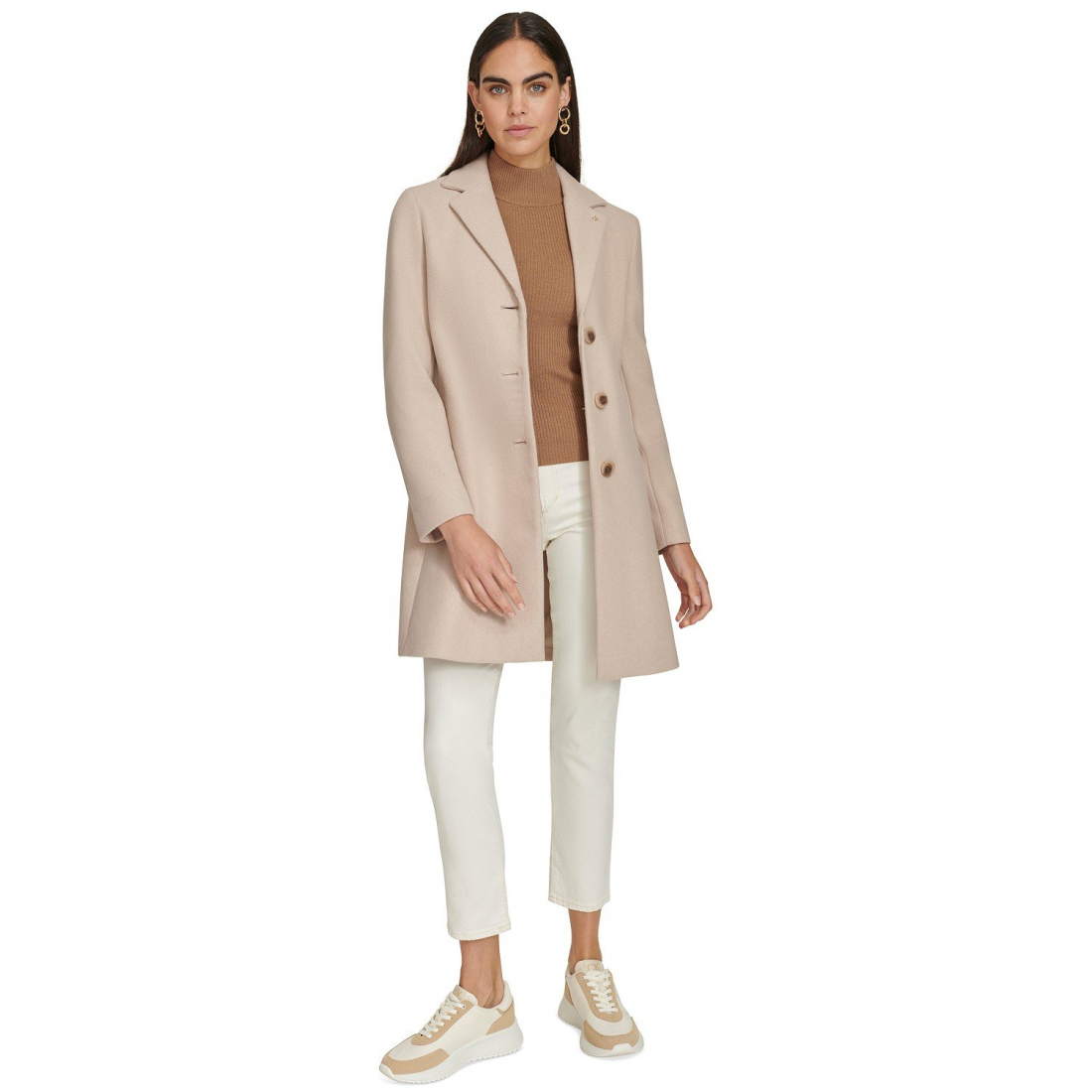 Manteau 'Single-Breasted Notched-Collar' pour Femmes