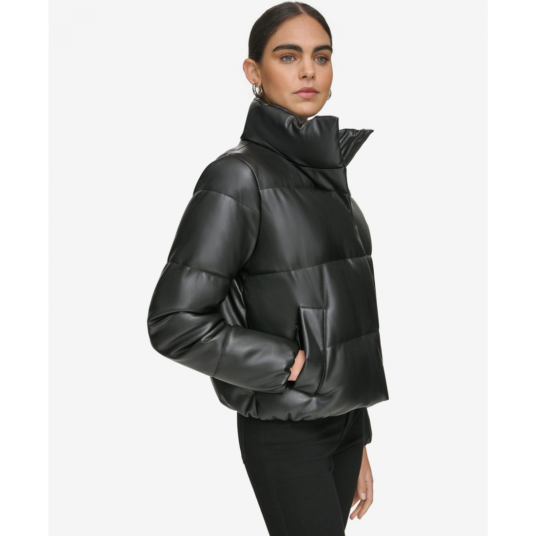 Veste matelassée 'Short Faux-Leather' pour Femmes