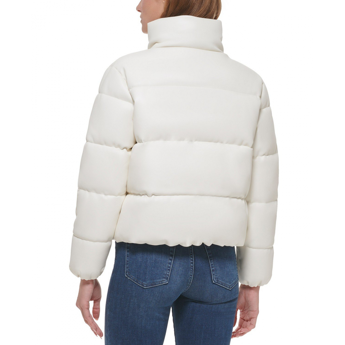 Women's 'Short Faux-Leather' Puffer Jacket