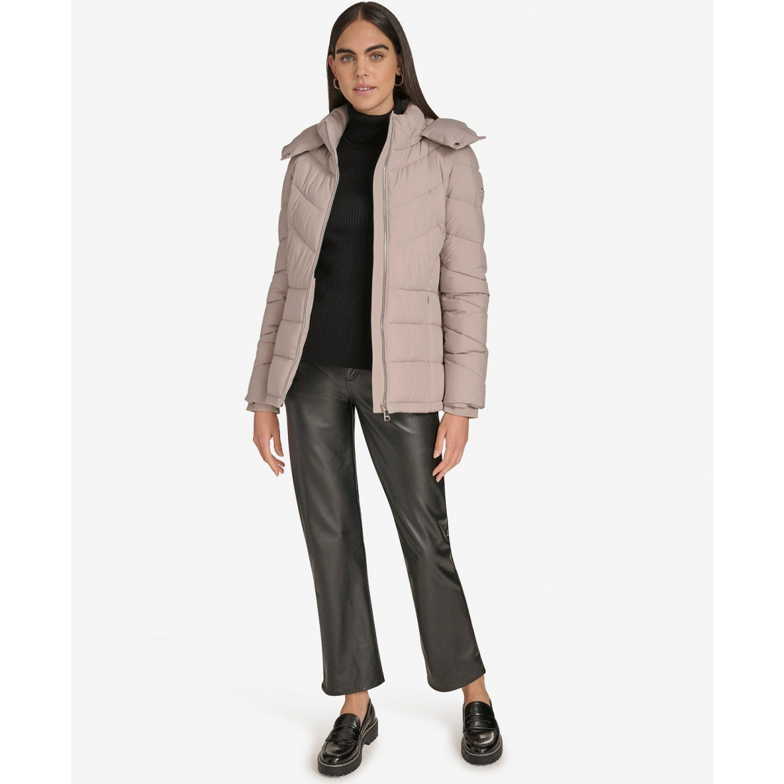 Women's 'Short Zip Front' Puffer Jacket