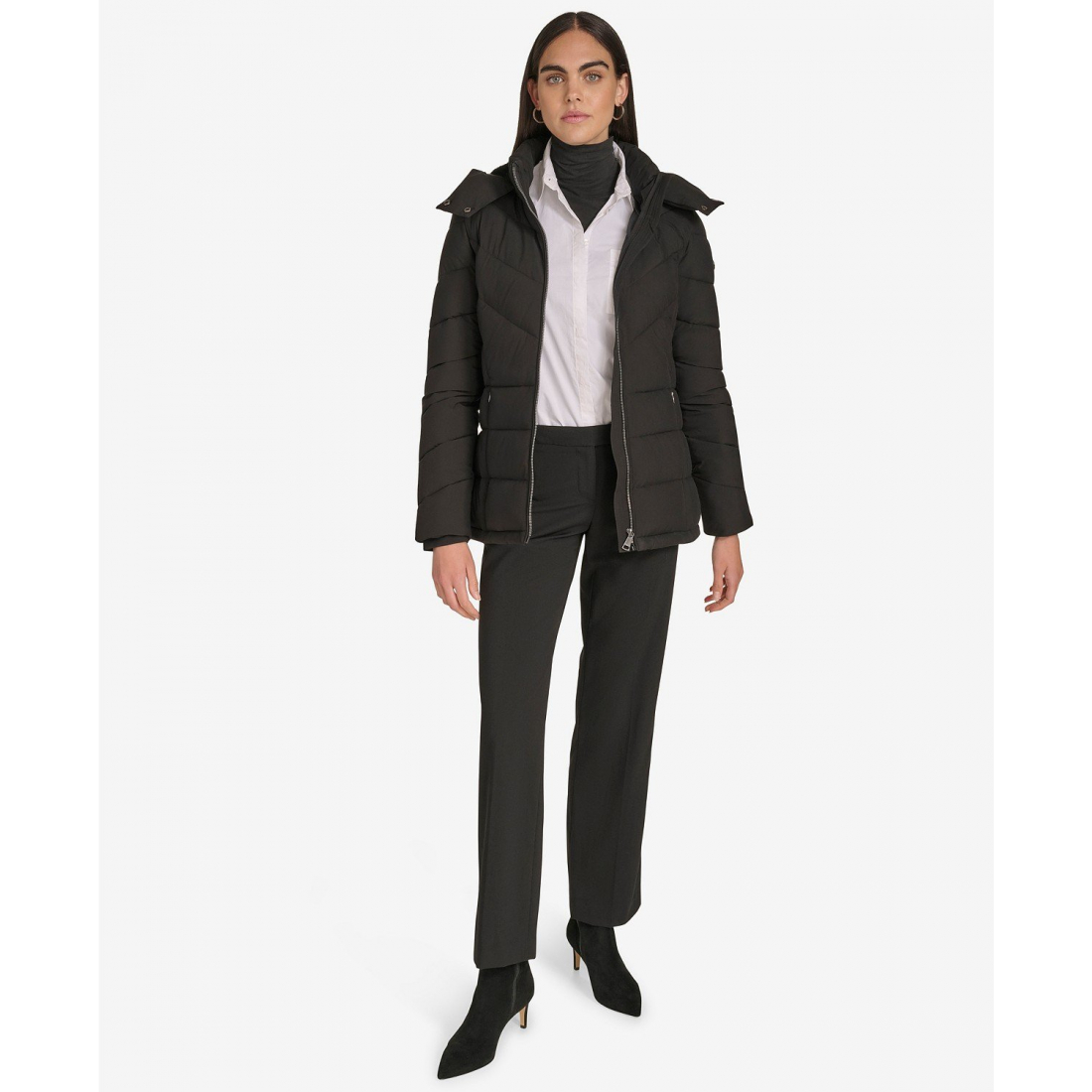 'Short Zip Front' Pufferjacke für Damen