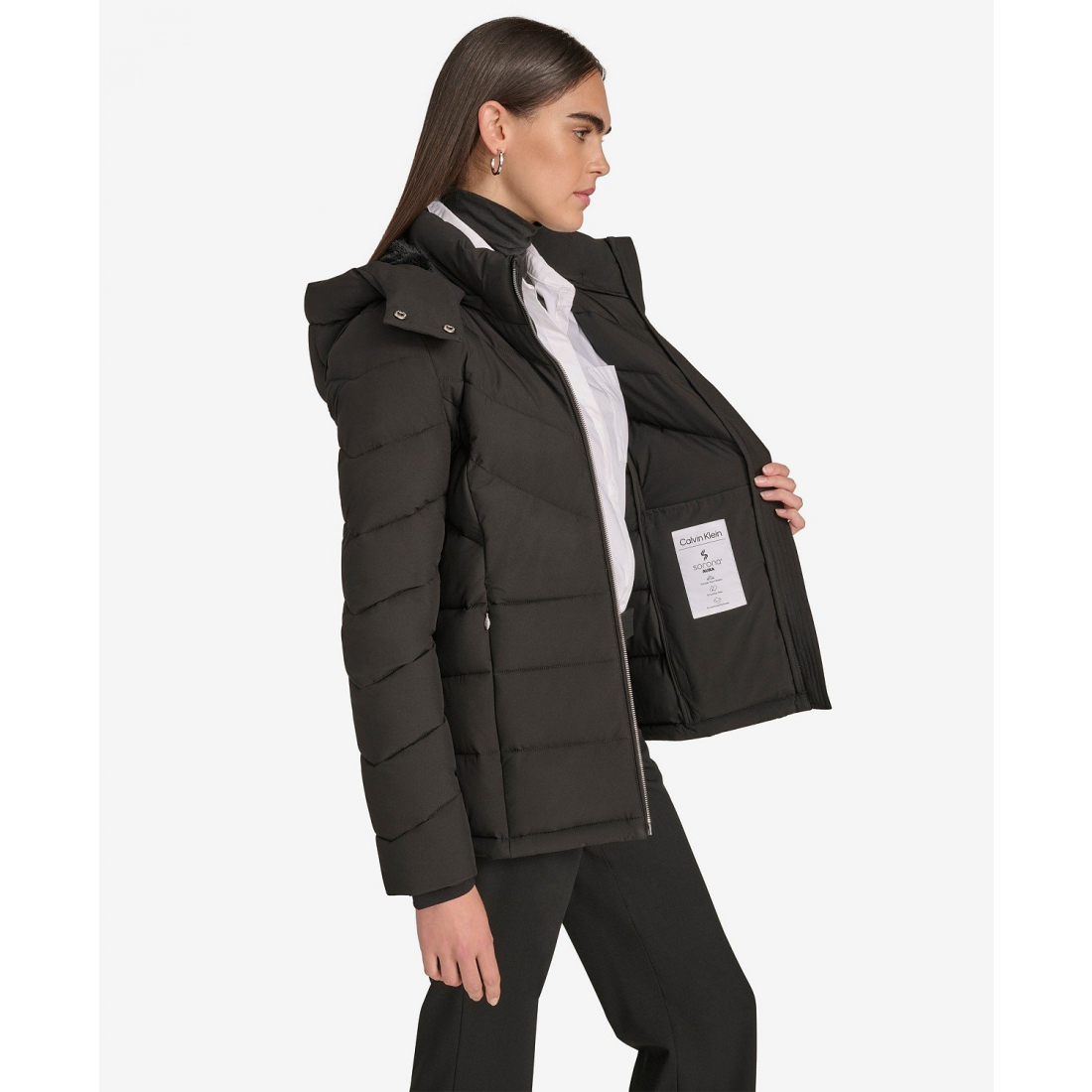 'Short Zip Front' Pufferjacke für Damen