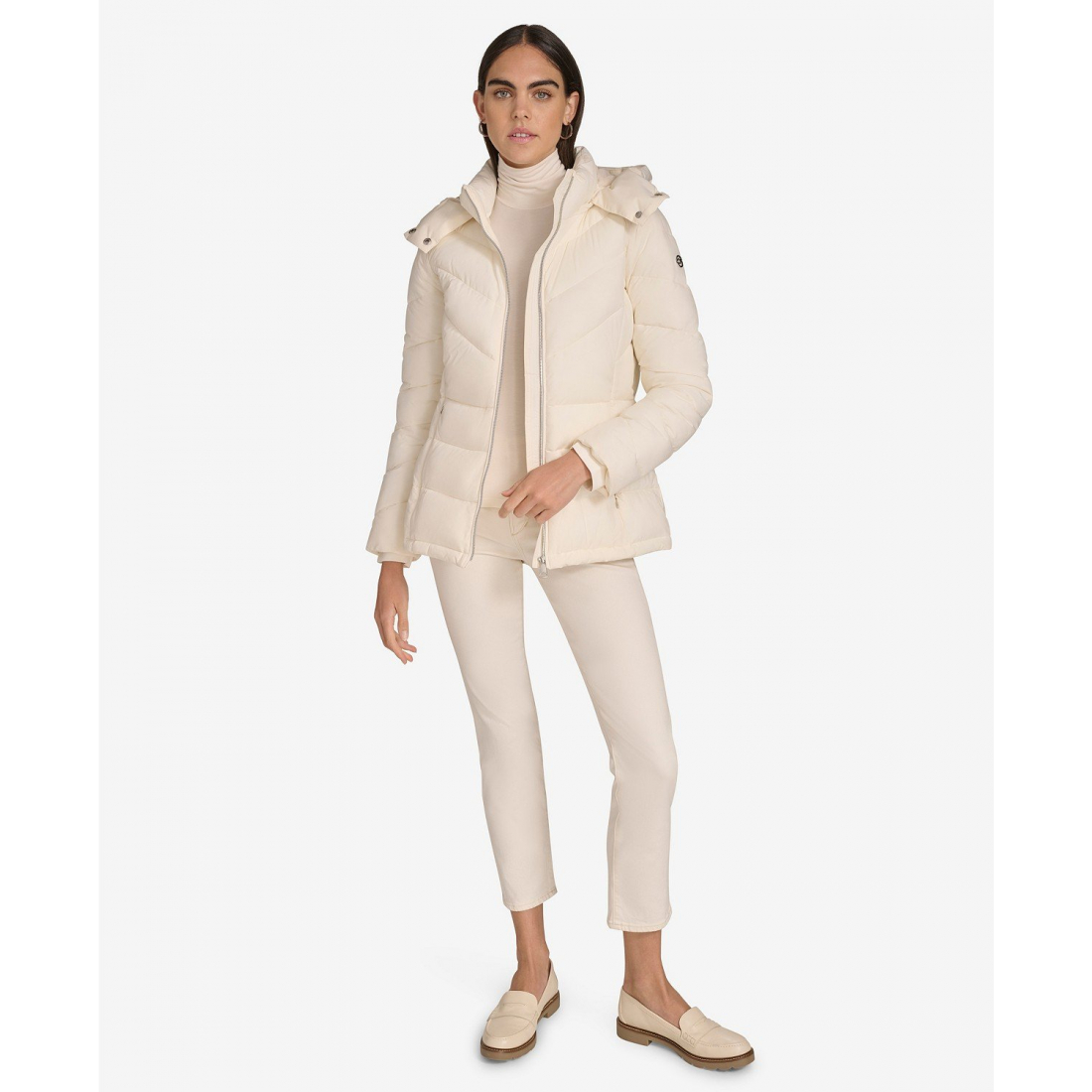 'Short Zip Front' Pufferjacke für Damen