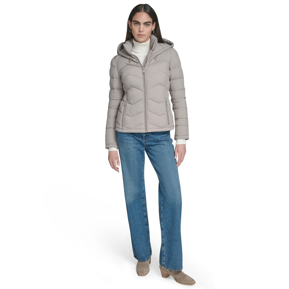 Manteau matelassé 'Short Zip-Up Hooded' pour Femmes