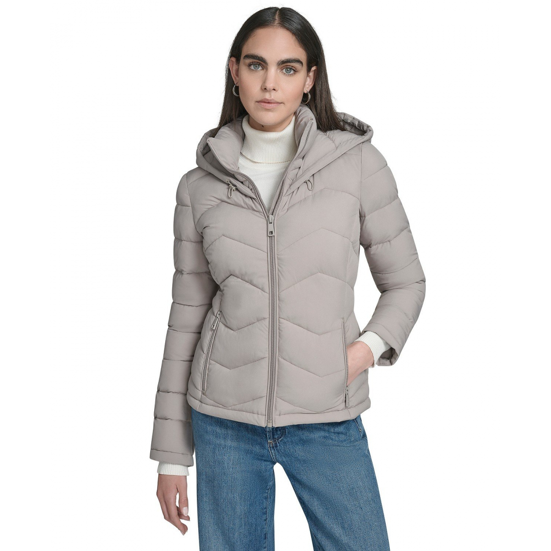Manteau matelassé 'Short Zip-Up Hooded' pour Femmes
