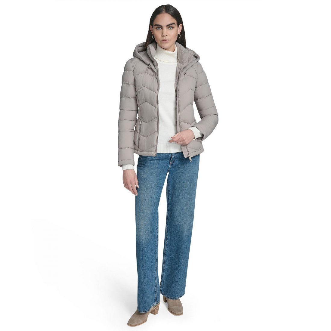 Manteau matelassé 'Short Zip-Up Hooded' pour Femmes