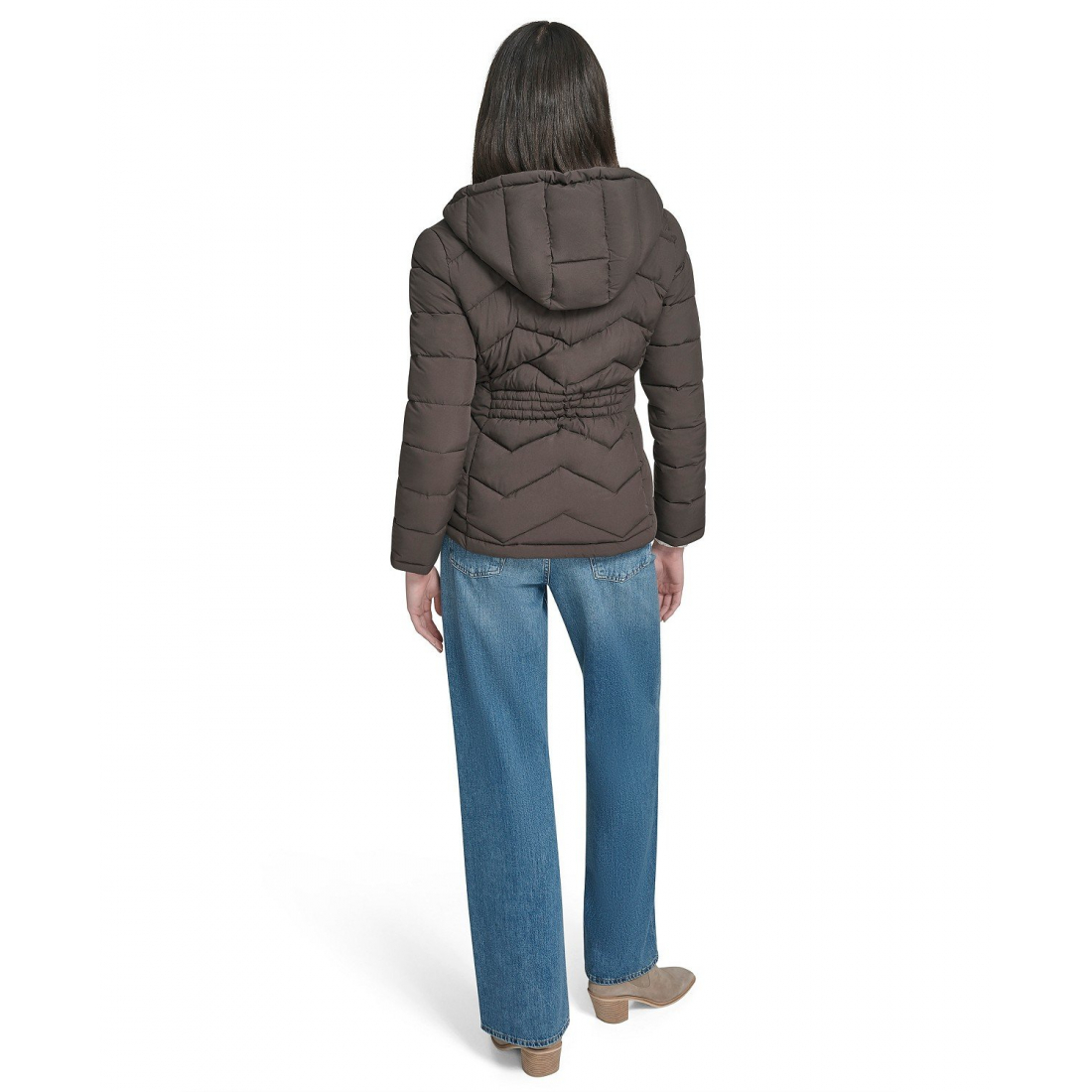 'Short Zip-Up Hooded' Puffermantel für Damen
