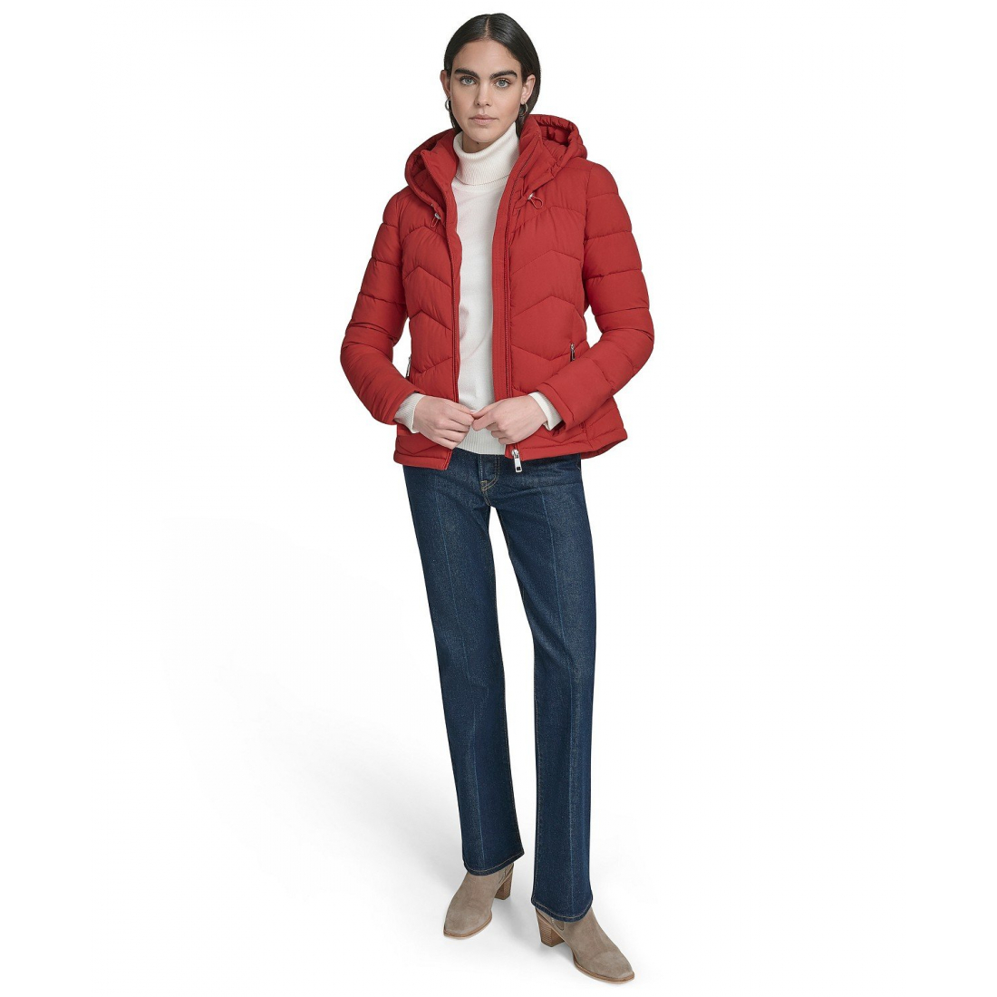 Manteau matelassé 'Short Zip-Up Hooded' pour Femmes