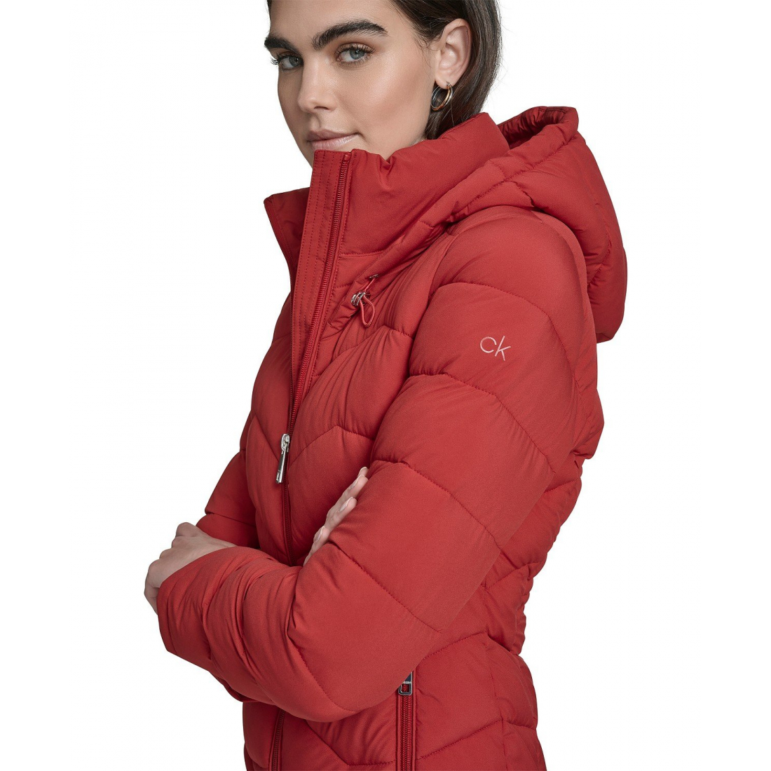 Manteau matelassé 'Short Zip-Up Hooded' pour Femmes