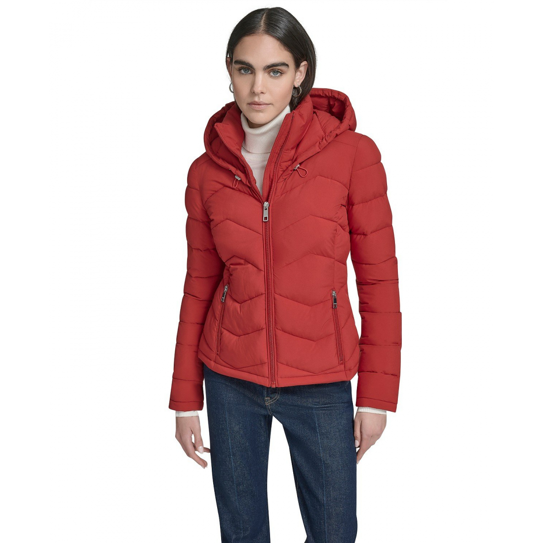 Manteau matelassé 'Short Zip-Up Hooded' pour Femmes