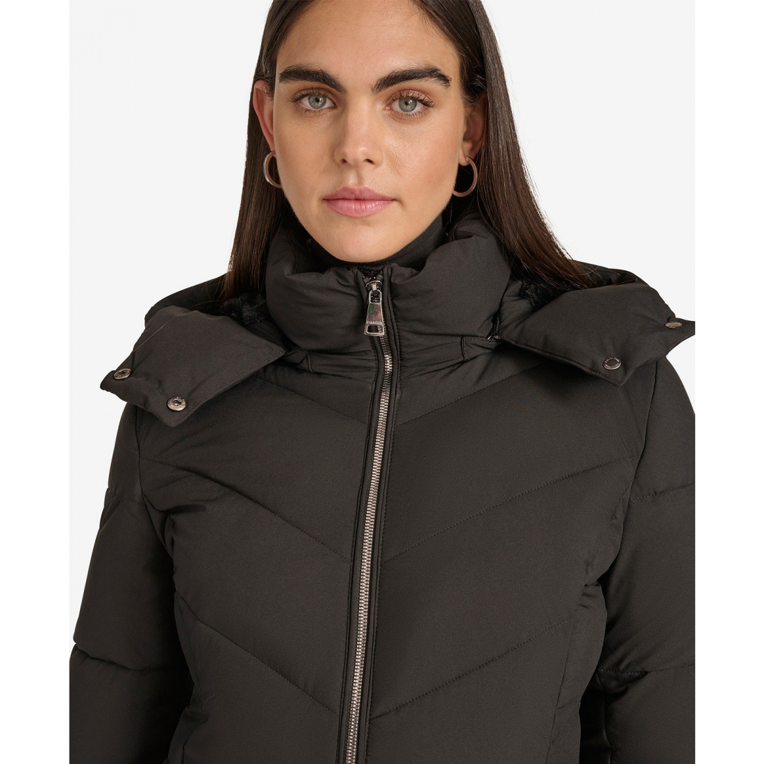 Manteau matelassé 'Hooded Stand Collar' pour Femmes