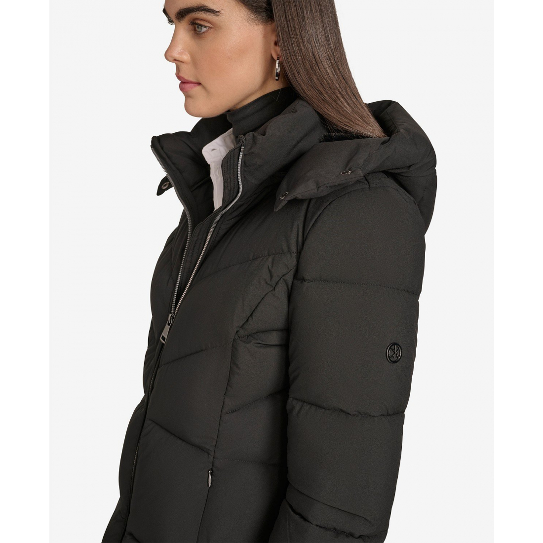 Manteau matelassé 'Hooded Stand Collar' pour Femmes