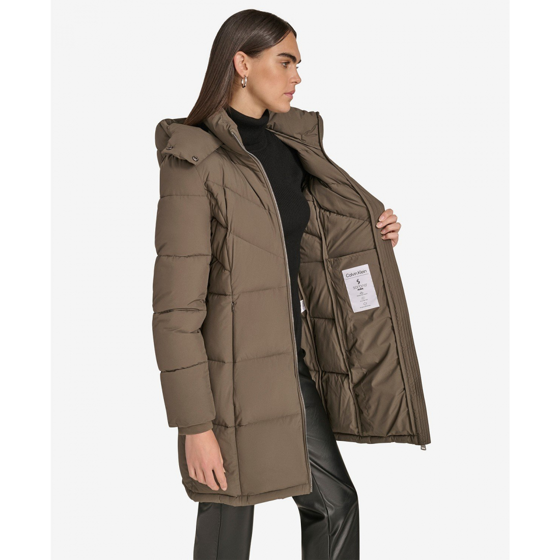 Manteau matelassé 'Hooded Stand Collar' pour Femmes