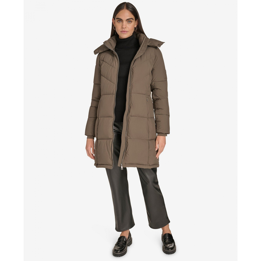 Manteau matelassé 'Hooded Stand Collar' pour Femmes