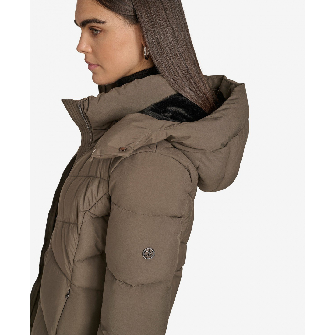 Manteau matelassé 'Hooded Stand Collar' pour Femmes