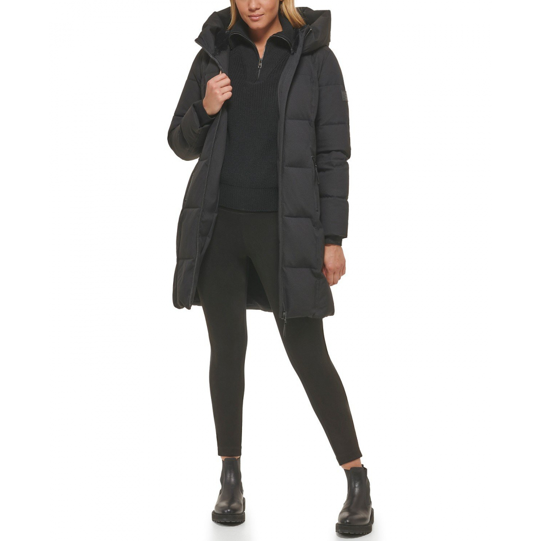 Manteau matelassé 'Stand Collar Hooded' pour Femmes