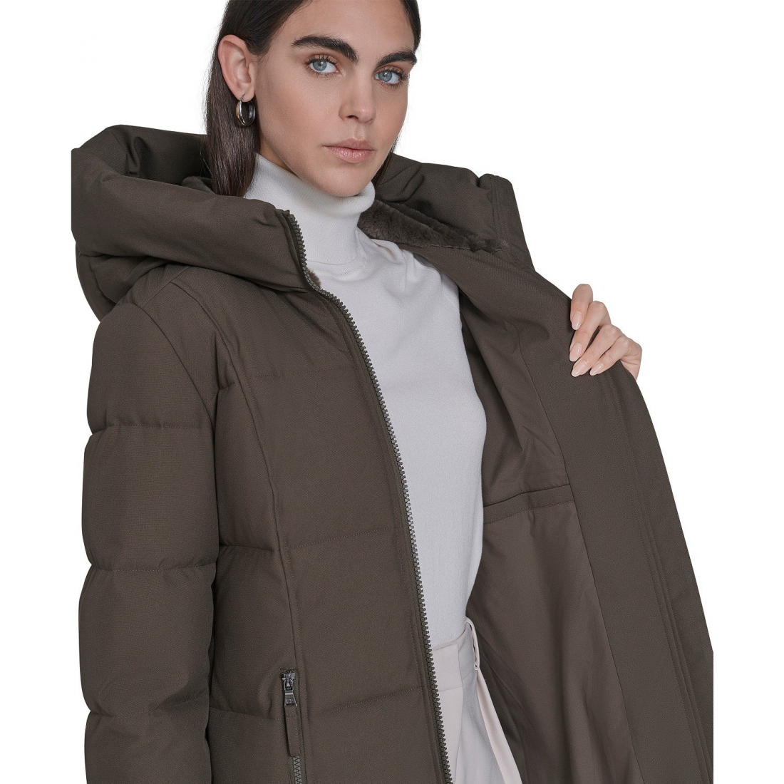Manteau matelassé 'Stand Collar Hooded' pour Femmes