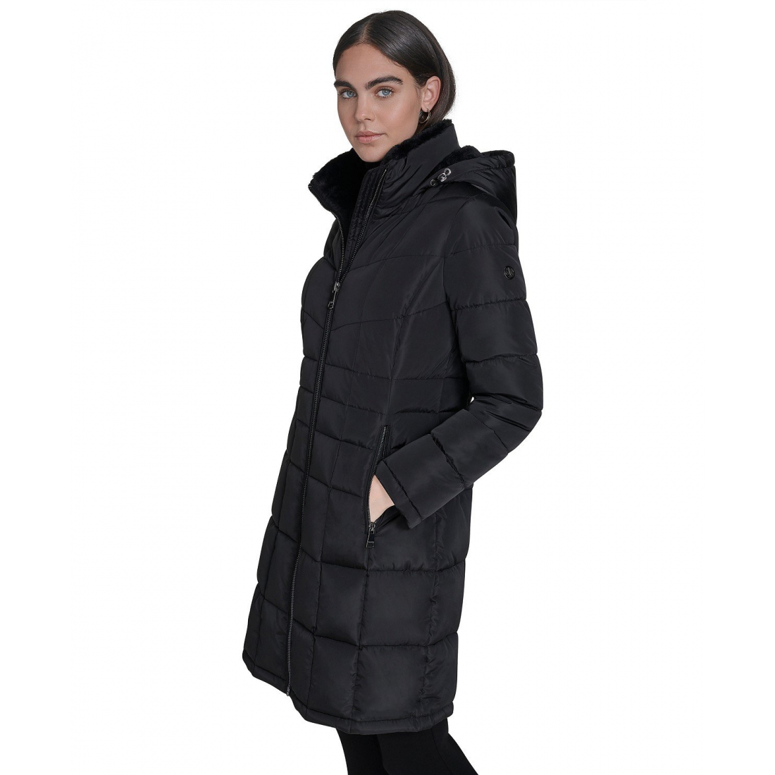 Manteau matelassé 'Hooded Stand Collar' pour Femmes