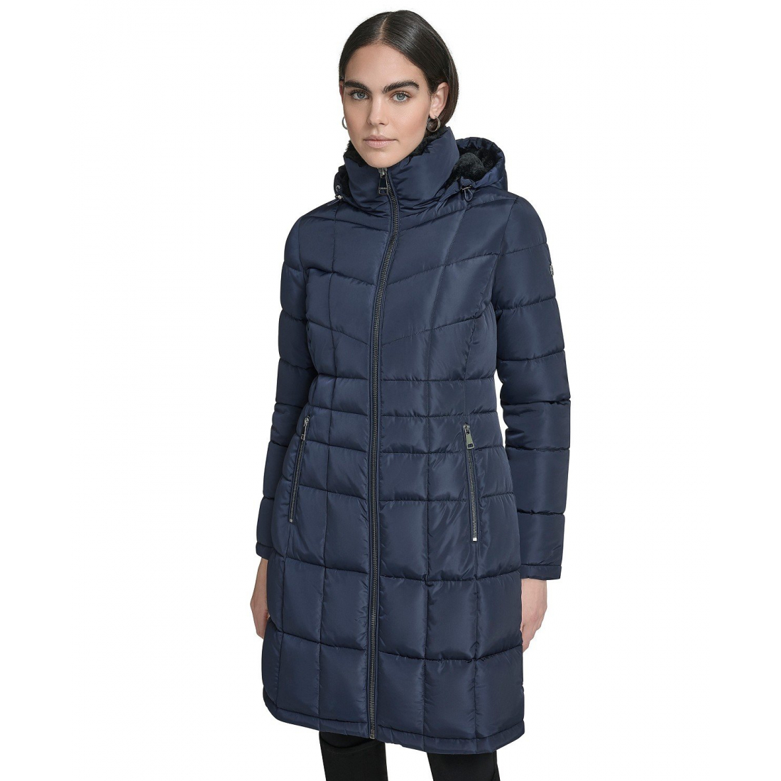 Manteau matelassé 'Hooded Stand Collar' pour Femmes