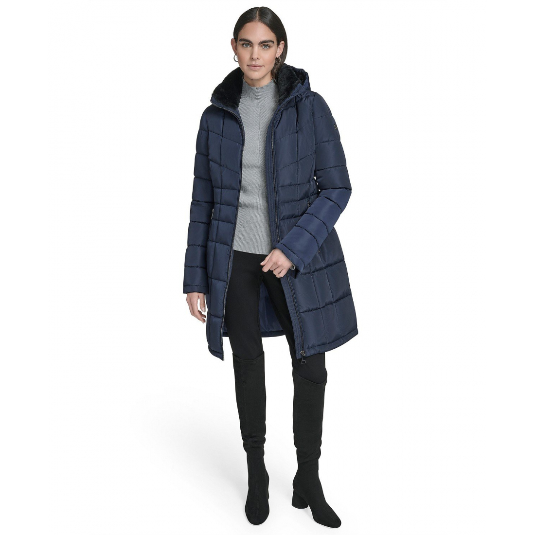 Manteau matelassé 'Hooded Stand Collar' pour Femmes
