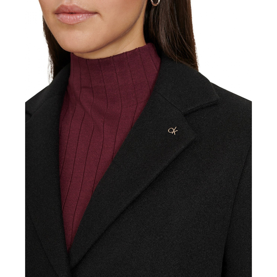 Manteau 'Single-Breasted Notched-Collar' pour Femmes