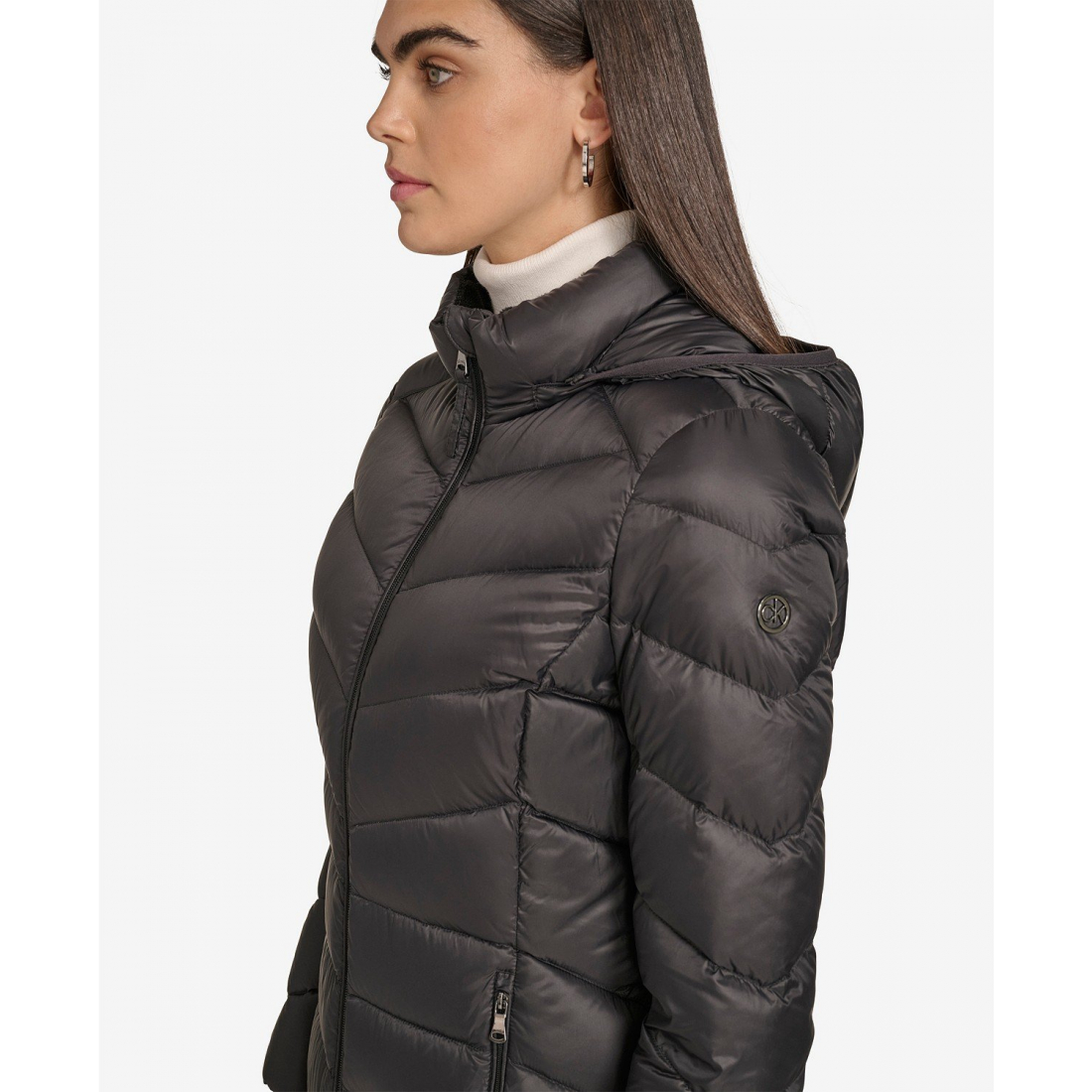 'Short Faux Fur Collar' Pufferjacke für Damen