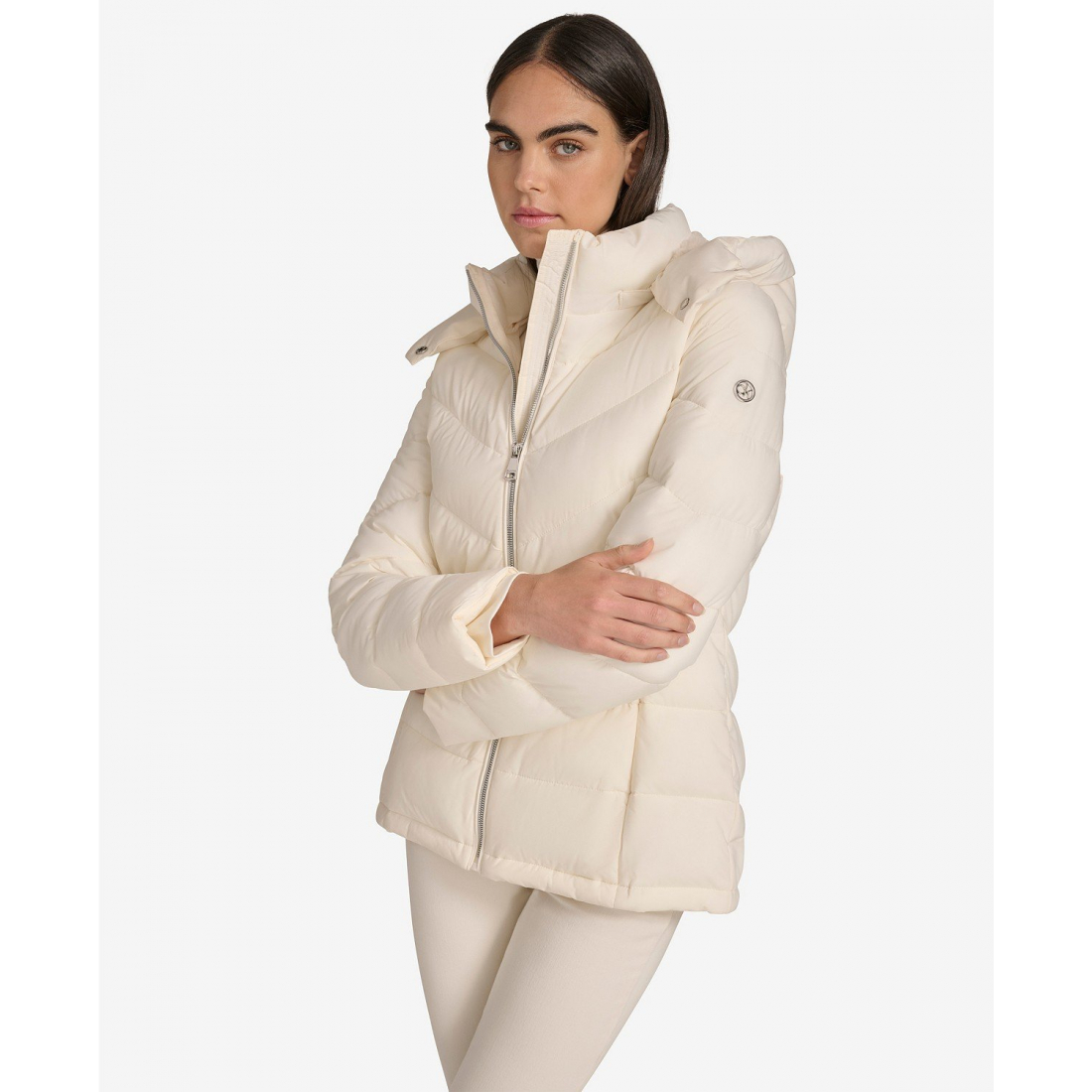 'Short Zip Front' Pufferjacke für Damen
