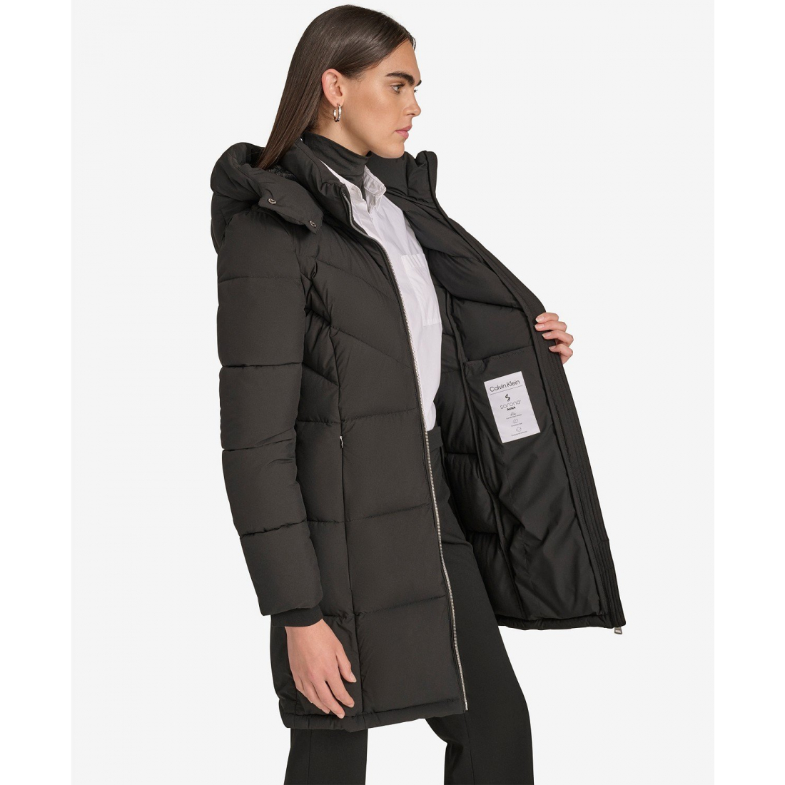Manteau matelassé 'Hooded Stand Collar' pour Femmes