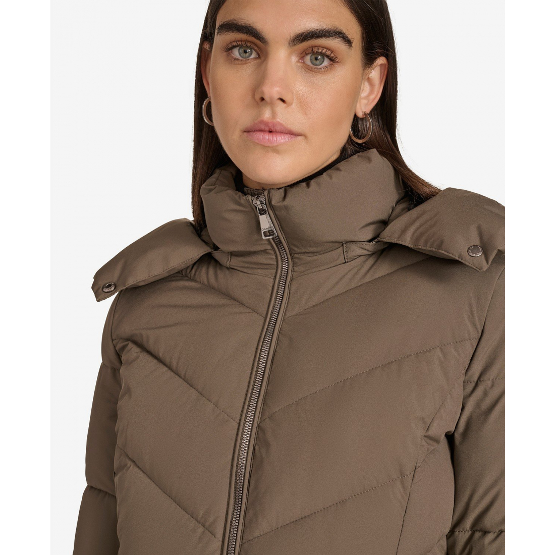 Manteau matelassé 'Hooded Stand Collar' pour Femmes