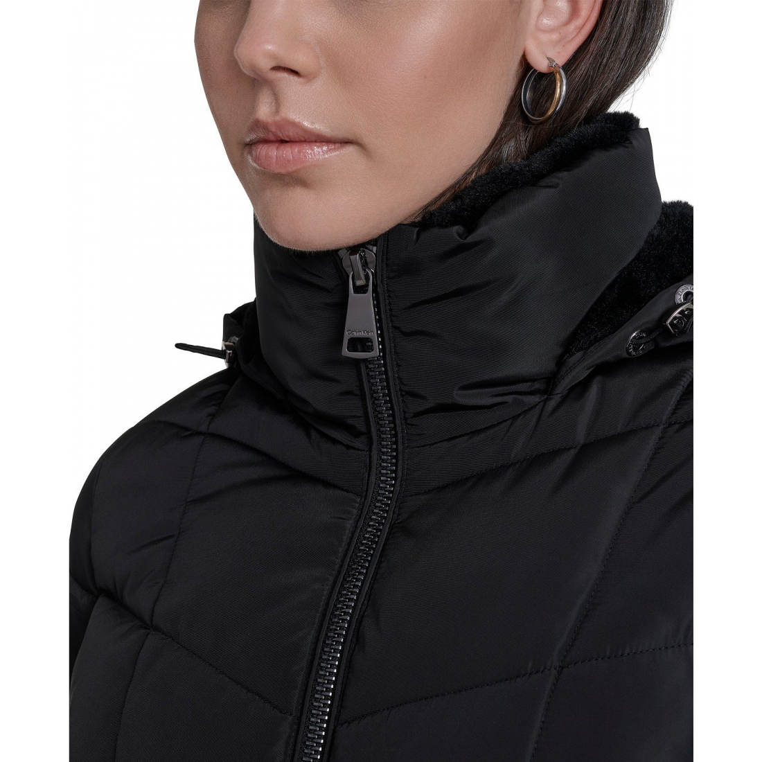 Manteau matelassé 'Hooded Stand Collar' pour Femmes