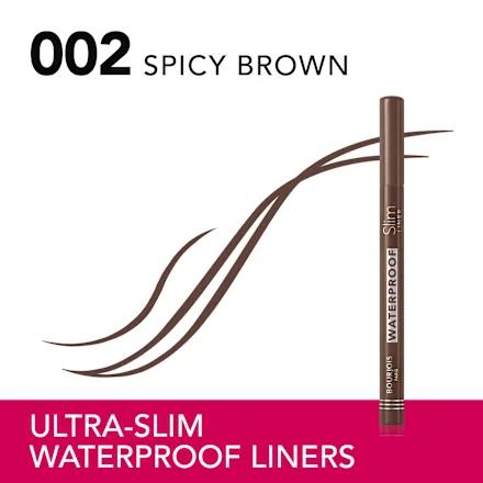 Eyeliner Waterproof  'Slim Liner' - 02 Spicy Brown 1 g