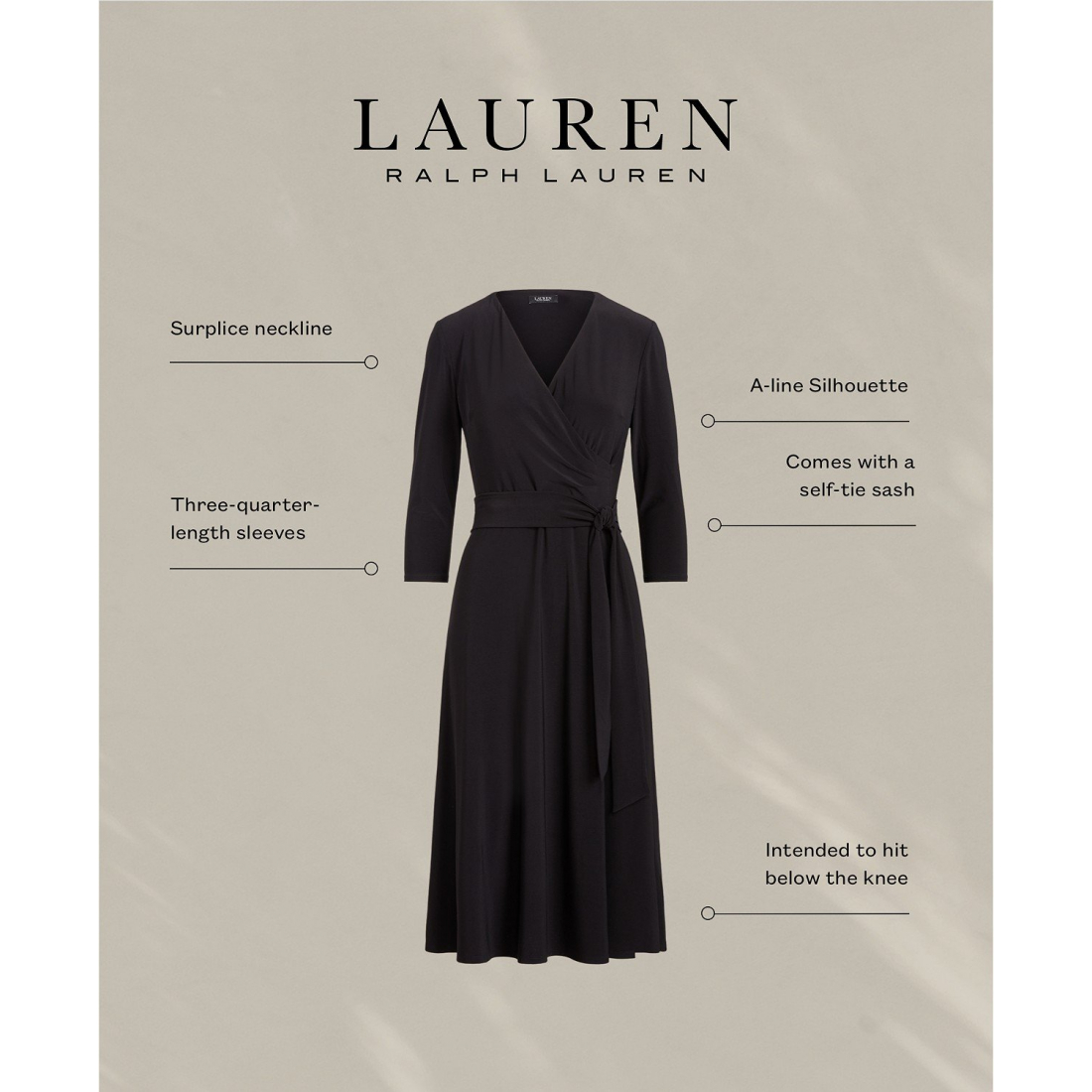 Women's 'Surplice Jersey Dress'