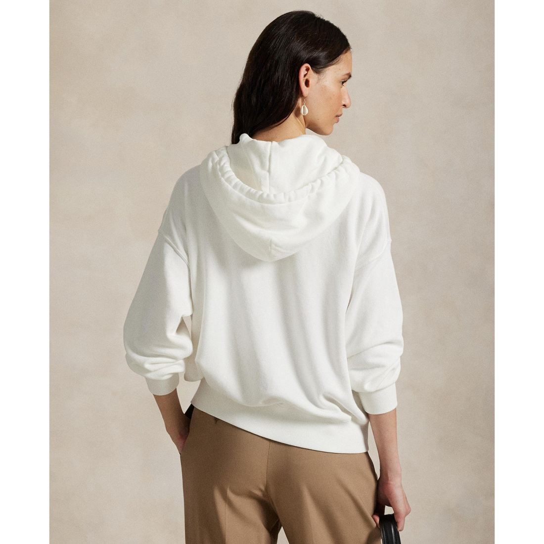 'Logo Lightweight Fleece Full-Zip Hoodie Sweatshirt' pour Femmes